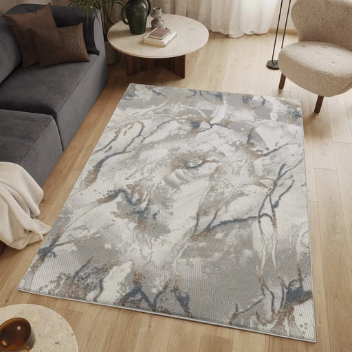 Geometrix GC_DIM1001 Gray 7 ft. 10 in. x 10 ft. 6 in. Area Rug Default -DTYStore