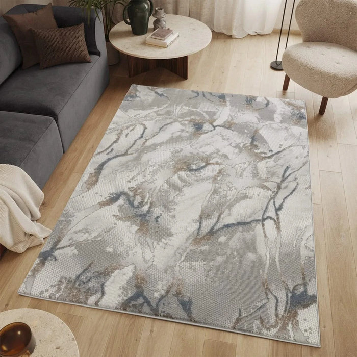 Geometrix GC_DIM1001 Gray 7 ft. 10 in. x 10 ft. 6 in. Area Rug Default -DTYStore