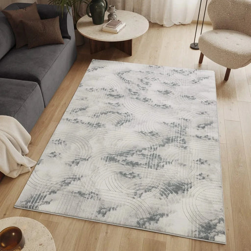 Geometrix GC_DIM1003 Gray 5 ft. 3 in. x 7 ft. 3 in. Area Rug Default -DTYStore