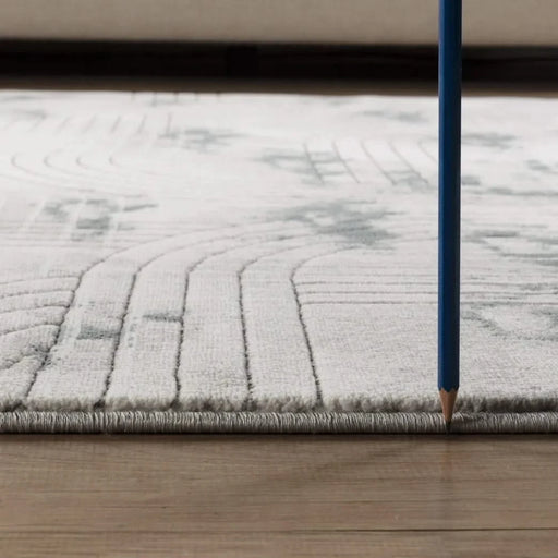 Geometrix GC_DIM1003 Gray 7 ft. 10 in. x 10 ft. 6 in. Area Rug Default -DTYStore