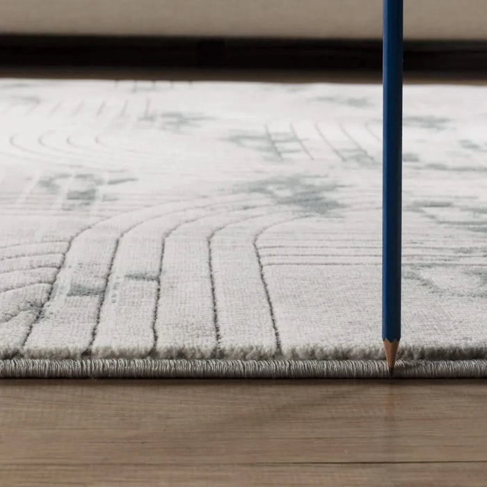 Geometrix GC_DIM1003 Gray 7 ft. 10 in. x 10 ft. 6 in. Area Rug Default -DTYStore