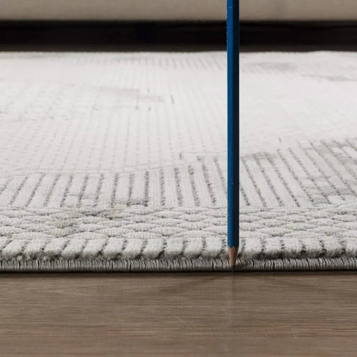 Geometrix GC_DIM1004 Gray 7 ft. 10 in. x 10 ft. 6 in. Area Rug Default -DTYStore