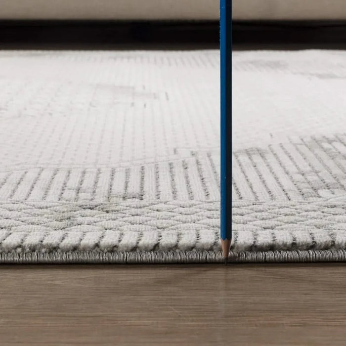 Geometrix GC_DIM1004 Gray 7 ft. 10 in. x 10 ft. 6 in. Area Rug Default -DTYStore