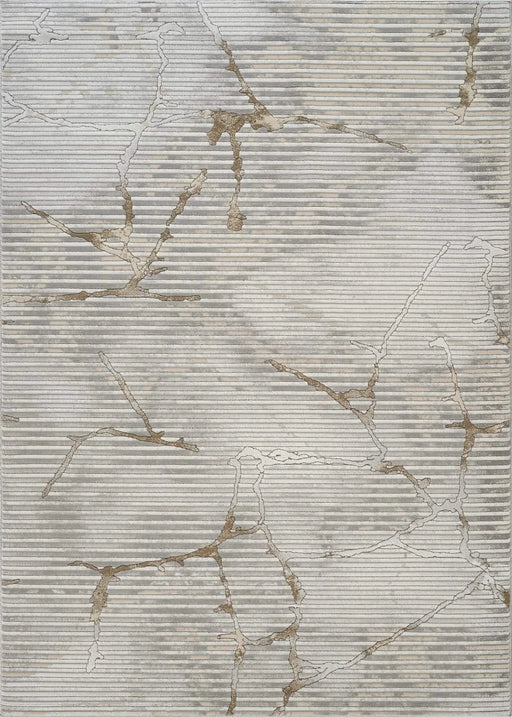 Geometrix GC_DIM1005 Gray 5 ft. 3 in. x 7 ft. 3 in. Area Rug Default -DTYStore