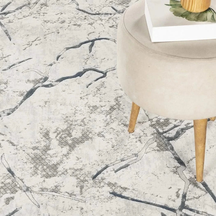 Geometrix GC_DIM1007 Gray 7 ft. 10 in. x 10 ft. 6 in. Area Rug Default -DTYStore