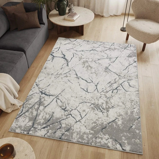 Geometrix GC_DIM1007 Gray 7 ft. 10 in. x 10 ft. 6 in. Area Rug Default -DTYStore
