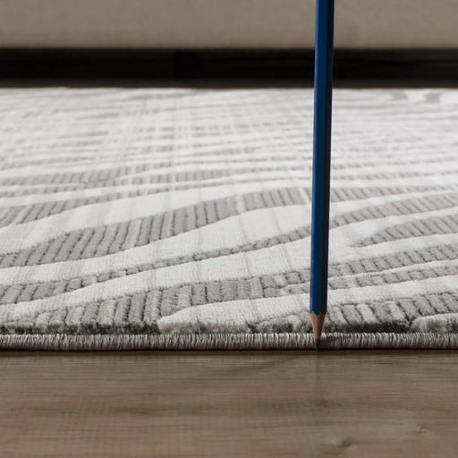 Geometrix GC_DIM1008 Gray 5 ft. 3 in. x 7 ft. 3 in. Area Rug Default -DTYStore