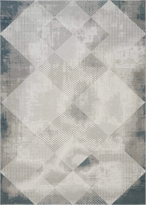 Geometrix GC_DIM1009 Gray 5 ft. 3 in. x 7 ft. 3 in. Area Rug Default -DTYStore
