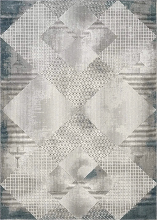 Geometrix GC_DIM1009 Gray 7 ft. 10 in. x 10 ft. 6 in. Area Rug Default -DTYStore