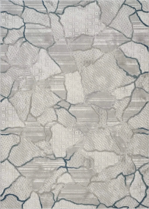 Geometrix GC_DIM1010 Gray 5 ft. 3 in. x 7 ft. 3 in. Area Rug Default -DTYStore