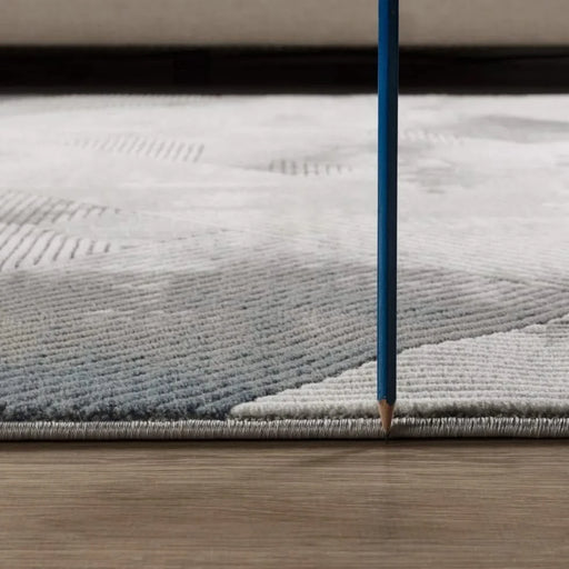 Geometrix GC_DIM1012 Gray 5 ft. 3 in. x 7 ft. 3 in. Area Rug Default -DTYStore