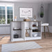 Ginger Kitchen Island, Three Open Shelves, Two Cabinets Default -DTYStore