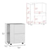 Glasgow Bar Cart Two Pull-Down Door Cabinets and Two Open Shelves Default -DTYStore