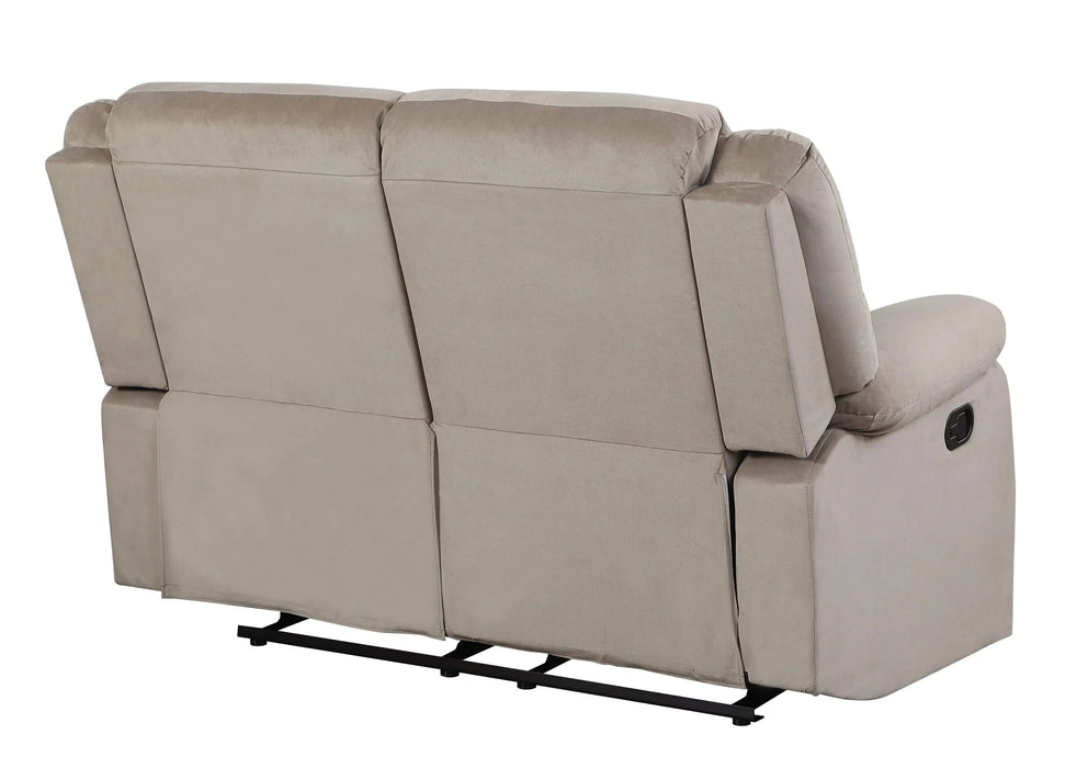 Global United Transitional Microfiber Fabric Upholstered Loveseat Default -DTYStore