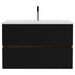 Gloria 30' Wall Mounted Soft Black & Walnut Bathroom Vanity with Integrated Ceramic Sink with Overflow, Large Storage Floating Bathroom Vanity for Modern Bathroom, Pre-assembled Default -DTYStore