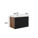 Gloria 30' Wall Mounted Soft Black & Walnut Bathroom Vanity with Integrated Ceramic Sink with Overflow, Large Storage Floating Bathroom Vanity for Modern Bathroom, Pre-assembled Default -DTYStore