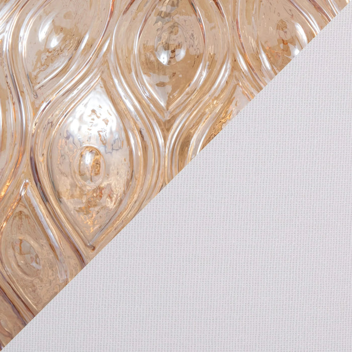 Gloria Round 20' Contemporary Glass Accent Lamp in Clear Champagne Lustre Glass, Chrome Metal and White Linen Shade from Grandview Gallery by LumiSource - Set of 2 Default -DTYStore