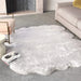 Gloss White Faux Fur Area Rug Default -DTYStore