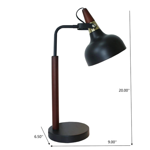 GlowLite Black Table Lamp with Cone Shade 110V, Modern Stylish Design for Bedside, Study, Office Default -DTYStore