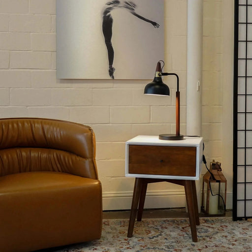 GlowLite Black Table Lamp with Cone Shade 110V, Modern Stylish Design for Bedside, Study, Office Default -DTYStore