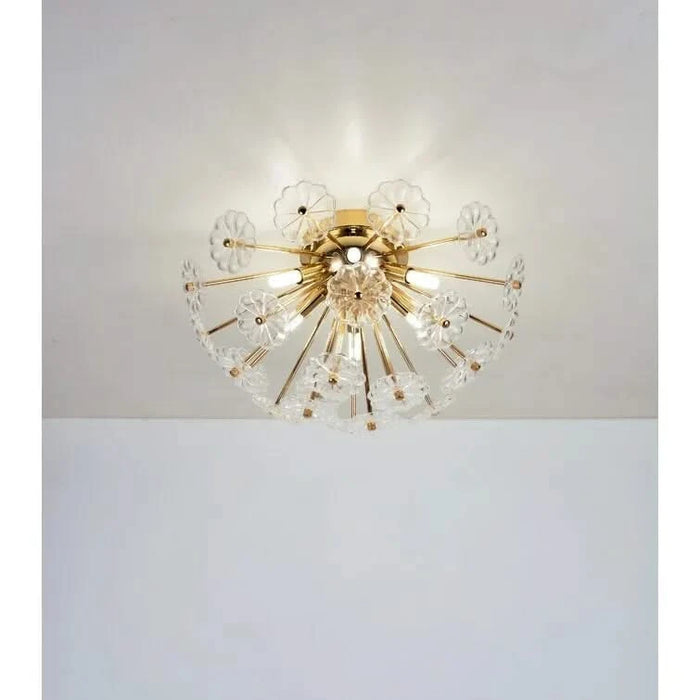Gold Flush Mount Ceiling Light Default -DTYStore