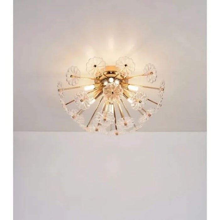 Gold Flush Mount Ceiling Light Default -DTYStore