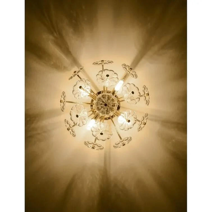 Gold Flush Mount Ceiling Light Default -DTYStore