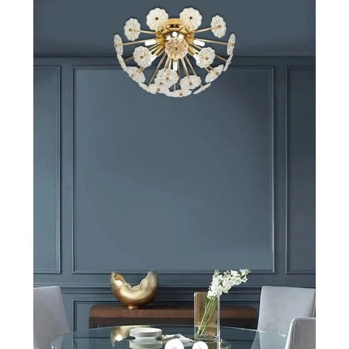 Gold Flush Mount Ceiling Light Default -DTYStore