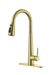 Gold Kitchen Faucets with Pull Down Sprayer, Kitchen Sink Faucet with Pull Out Sprayer, Fingerprint Resistant, Single Hole Deck Mount, Single Handle Copper Kitchen Faucet, - DTY Store