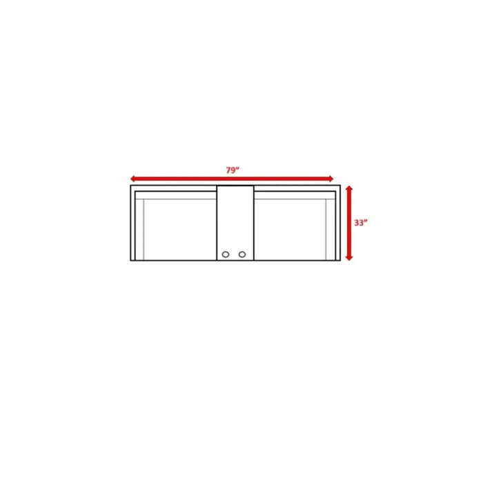 Gorgeous 79'' Wide Outdoor Loveseat with HDPE Wicker Frame and Plush Cushions Default -DTYStore