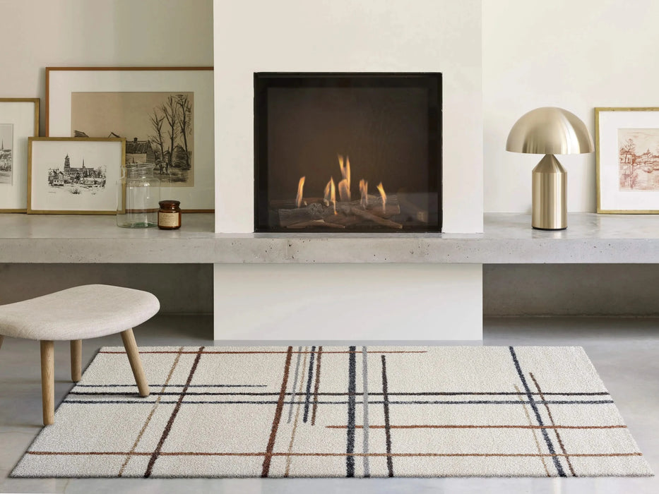 Granada Armandi Beige, Brown, Charcoal, Gold, Gray, Ivory, Rust and White Polypropylene Area Rug Default -DTYStore