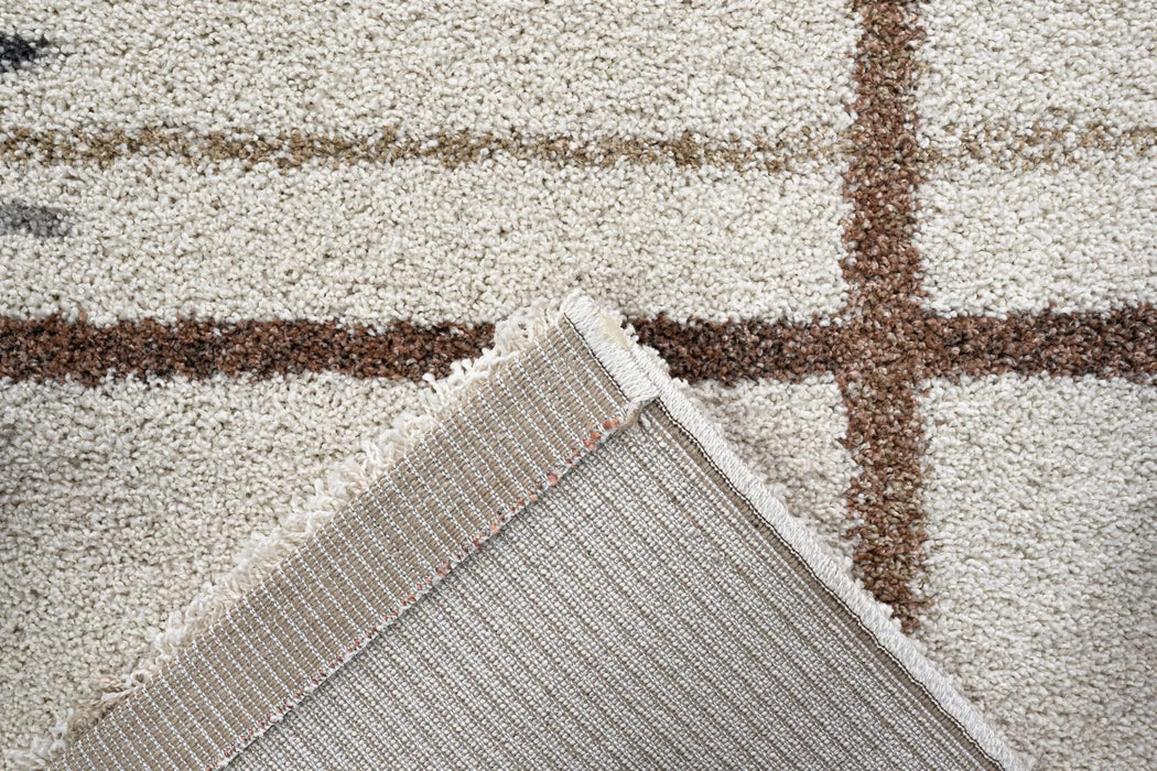 Granada Armandi Beige, Brown, Charcoal, Gold, Gray, Ivory, Rust and White Polypropylene Area Rug Default -DTYStore