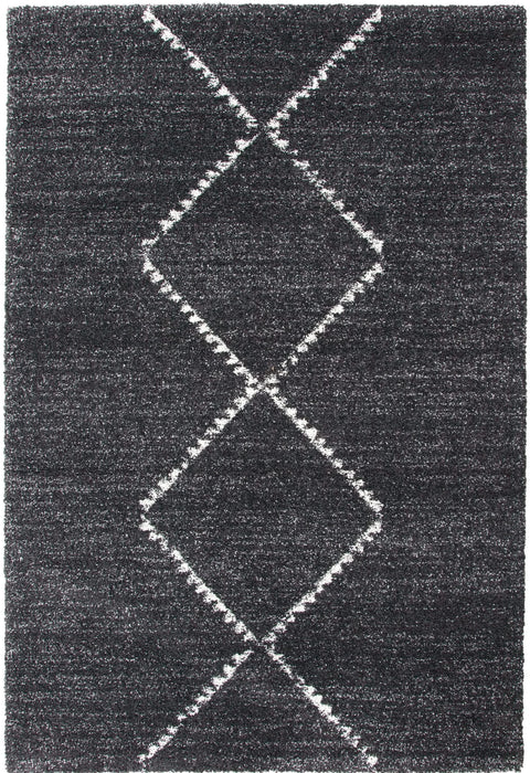 Granada Asher Black/ Ivory Argyle Area Rug Default -DTYStore