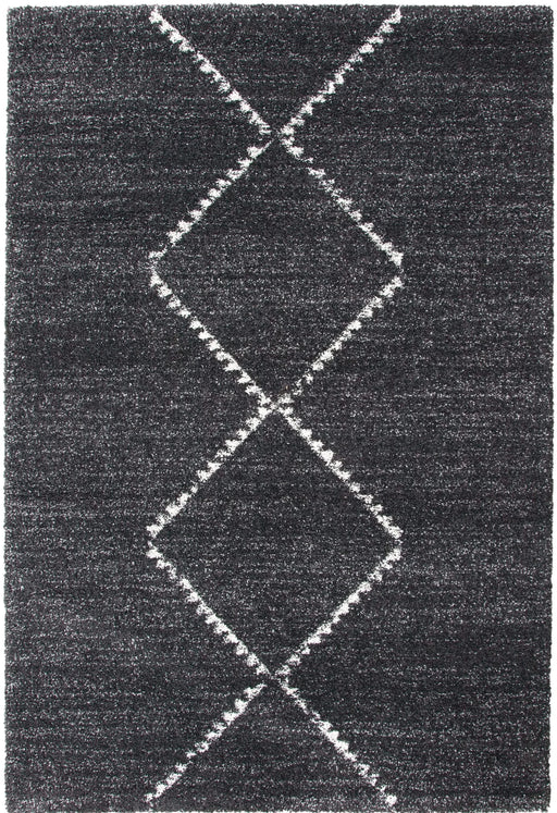 Granada Asher Black/ Ivory Argyle Area Rug Default -DTYStore