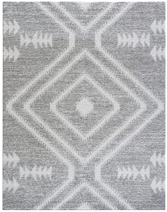 Granada Galen Gray and Ivory Olefin Shag Area Rug Default -DTYStore