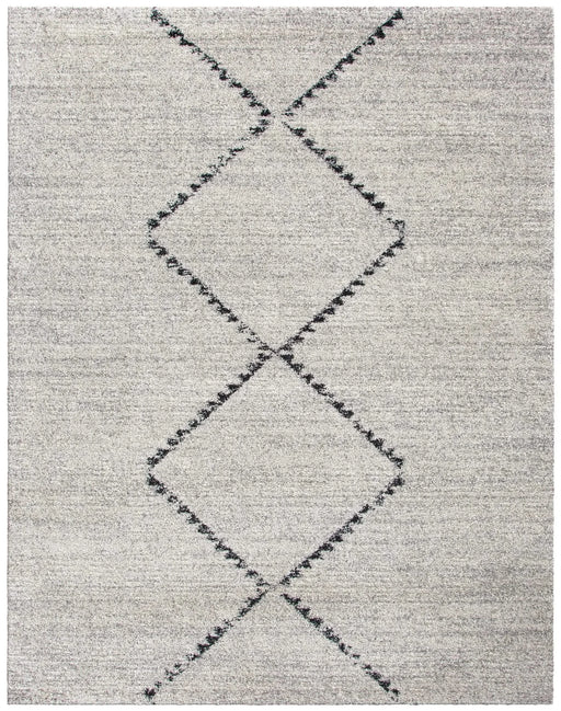 Granada Jewels Ivory, Grey, and Charcoal Olefin Shag Area Rug Default -DTYStore