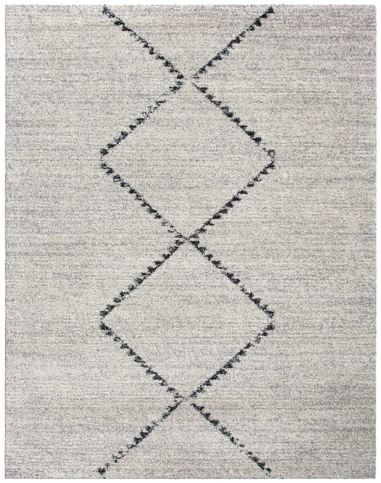 Granada Jewels Ivory, Grey, and Charcoal Olefin Shag Area Rug Default -DTYStore