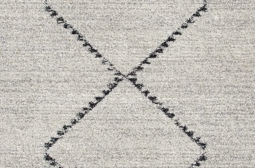 Granada Jewels Ivory, Grey, and Charcoal Olefin Shag Area Rug Default -DTYStore