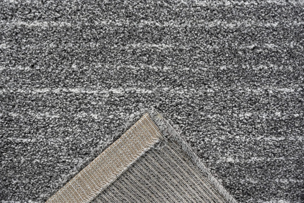 Granada Liora Charcoal, Gray, Ivory and White Polypropylene Area Rug Default -DTYStore