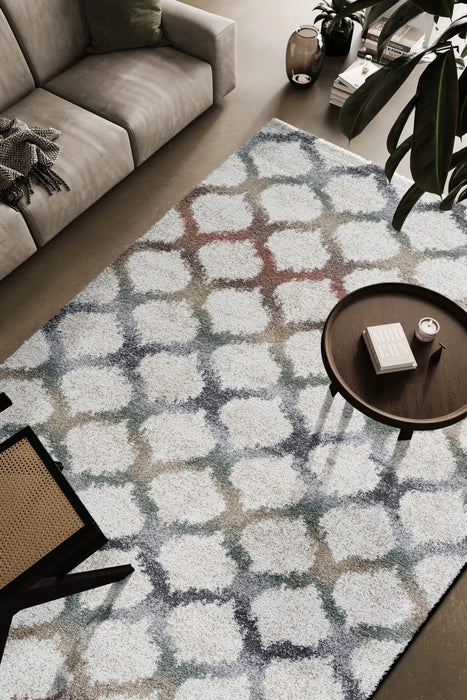 Granada Rayann Ivory, Rust, Beige, Gold, Green, Gray and Charcoal Polypropylene Area Rug Default -DTYStore