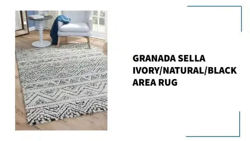 Granada Sella Ivory/Natural/Black Area Rug Default -DTYStore