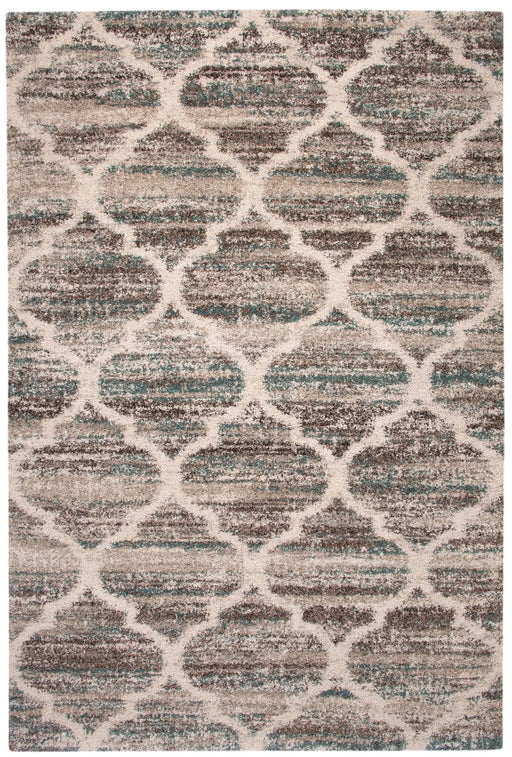 Granada Trellis Blue/Brown/Tan Area Rug Default -DTYStore