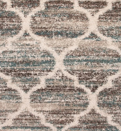 Granada Trellis Blue/Brown/Tan Area Rug Default -DTYStore