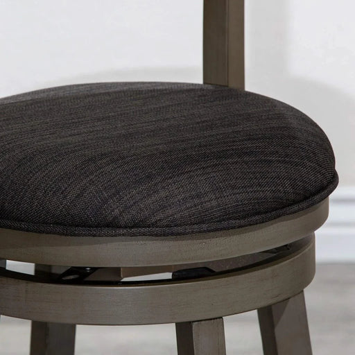 Granby Premium Fabric 4-Slat Back Swivel Stool, 24” Counter Stool or 30" Bar Stool -DTYStore