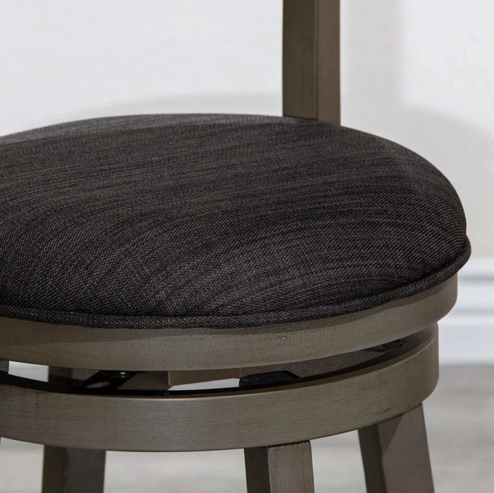 Granby Premium Fabric 4-Slat Back Swivel Stool, 24” Counter Stool or 30" Bar Stool -DTYStore