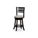 Granby Premium Fabric 4-Slat Back Swivel Stool, 24” Counter Stool or 30" Bar Stool 24" Counter Height Espresso Beige Fabric -DTYStore