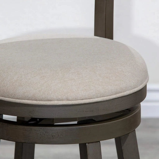 Granby Premium Fabric 4-Slat Back Swivel Stool, 24” Counter Stool or 30" Bar Stool -DTYStore