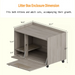 Gray Cat Litter Box Enclosure,Hidden Litter Box Furniture with top side fence,Wooden Pet House Side End Table, Storage Cabinet Bench for Living Room,,Bedroom, Fit Most of Litter Box Default -DTYStore