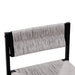 Gray Set of 2 Hand Weave Bar Stools with Back Counter Height Bar Chairs Paper Rope Woven Dining Stool Default -DTYStore