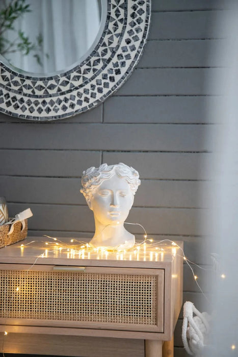 Greek Style Cement Head Planter - Indoor Outdoor Home Garden Decor, D6' x 9' Default -DTYStore